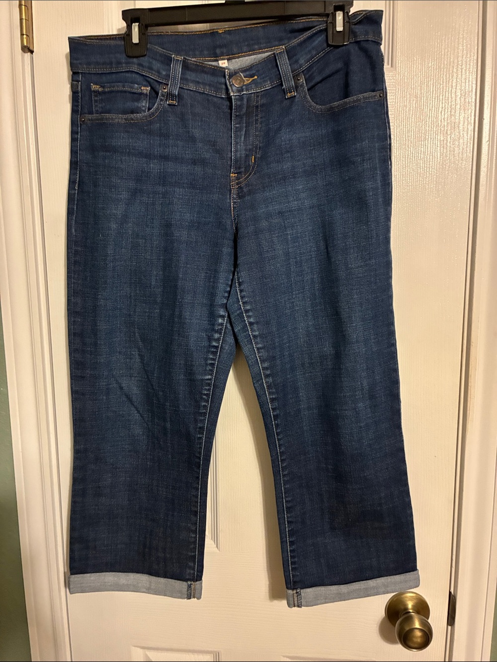 Levi's Indigo Blue Jeans with Contrast Gold Stitching